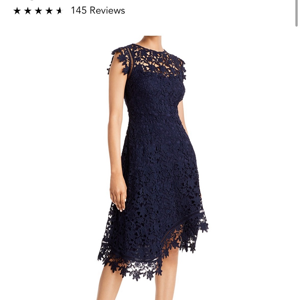 Eliza J Asymmetric Lace Dress